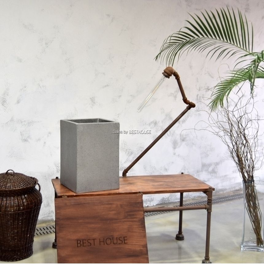 모던 시멘트 대형 사각 27x27x40cm 화분/장식화분/식물화분/화분/인테리어화분/시멘트화분/사각화분/꾸미기