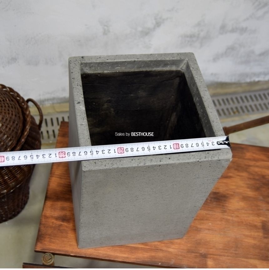 모던 시멘트 대형 사각 27x27x40cm 화분/장식화분/식물화분/화분/인테리어화분/시멘트화분/사각화분/꾸미기