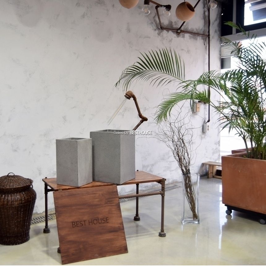 모던 시멘트 대형 사각 27x27x40cm 화분/장식화분/식물화분/화분/인테리어화분/시멘트화분/사각화분/꾸미기