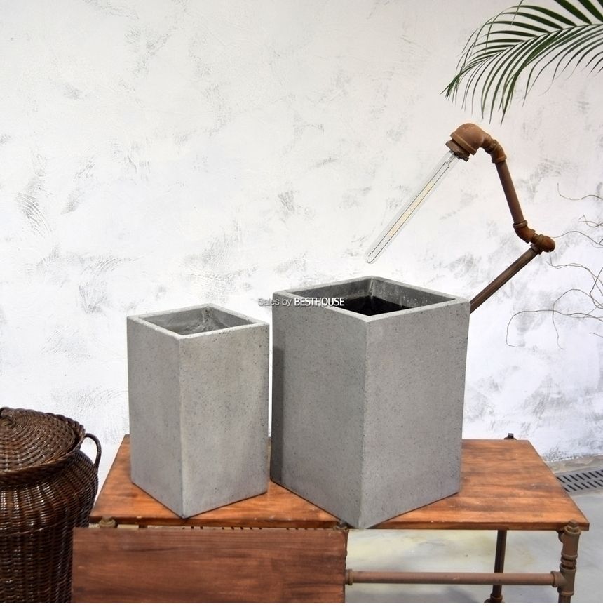 모던 시멘트 대형 사각 27x27x40cm 화분/장식화분/식물화분/화분/인테리어화분/시멘트화분/사각화분/꾸미기