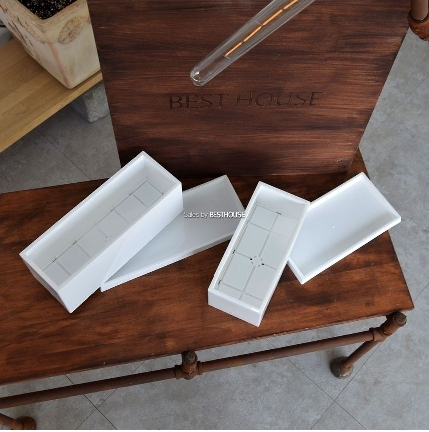 엣지플라스틱 옆이넓은 직사각 화분 23x10x11cm/화분/예쁜화분/플라스틱화분/원예용품/정원용품/분갈이화분