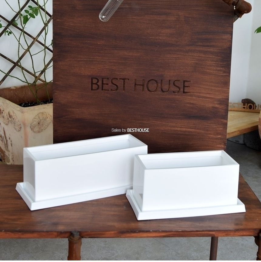 엣지플라스틱 옆이넓은 직사각 화분 23x10x11cm/화분/예쁜화분/플라스틱화분/원예용품/정원용품/분갈이화분