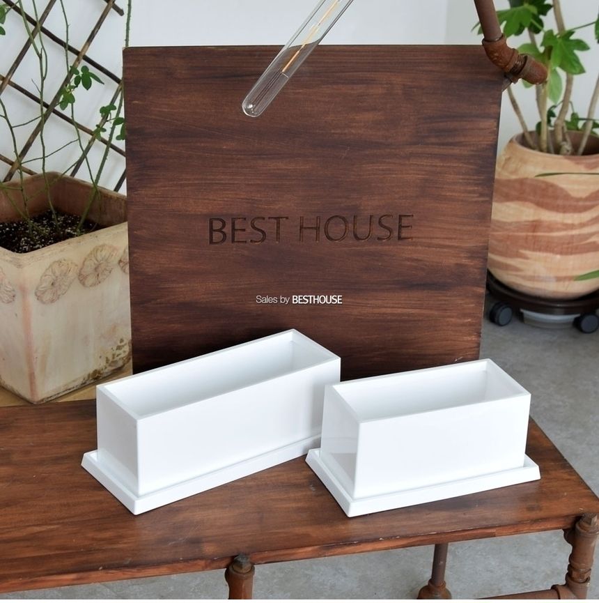 엣지플라스틱 옆이넓은 직사각 화분 23x10x11cm/화분/예쁜화분/플라스틱화분/원예용품/정원용품/분갈이화분