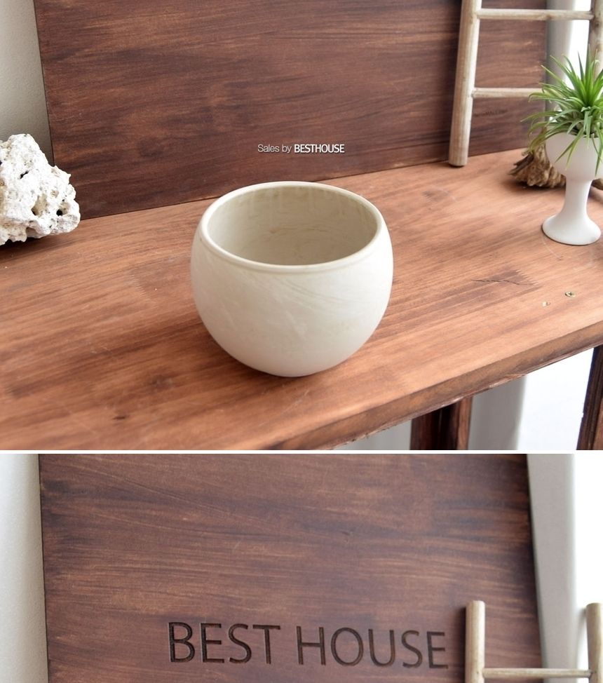 빈티지 크림화이트 미니 단지 12x11cm 독일 토분/화분/토분/예쁜토분/빈티지토분/원예용품/정원용품/분갈이