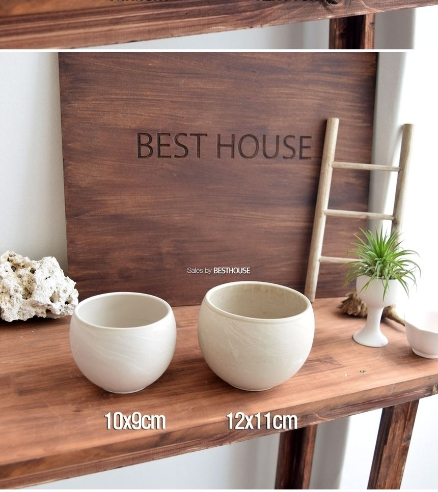 빈티지 크림화이트 미니 단지 12x11cm 독일 토분/화분/토분/예쁜토분/빈티지토분/원예용품/정원용품/분갈이