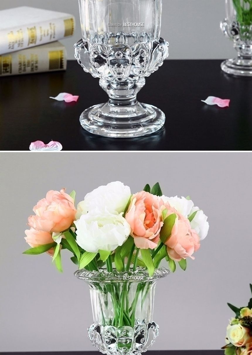 유리 화분 화병 수반 콤포트형 BHC1114 11x14cm/유리화병/유리꽃병/유리수반/인테리어꽃병/화병인테리어/화