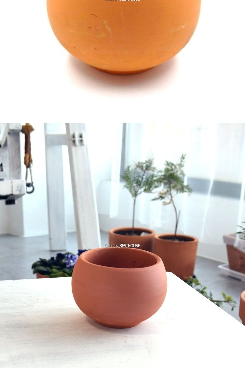 황토빛 앵두 13x9cm 토분 갈색/토분/앵두토분/장식화분/디자인화분/실내화분/식물화분/화분/인테리어화분/