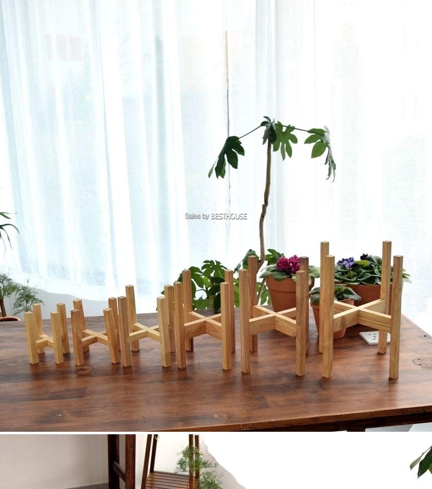 사각 원목 화분 받침대 우드스텐드 21cm 화분용/나무화분받침/우드화분받침/홈가드닝/스탠드화분받침대/인