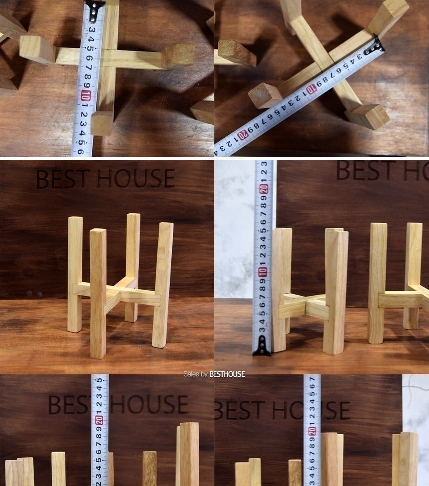 사각 원목 화분 받침대 우드스텐드 21cm 화분용/나무화분받침/우드화분받침/홈가드닝/스탠드화분받침대/인