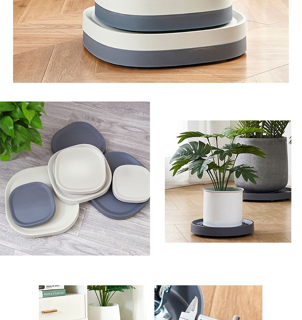 히든 바퀴 내장형 초슬림 화분받침(사각) 1호 19.5cm/싱글족/혁신적인/사용이편리한/깔끔하고편리/히든바퀴