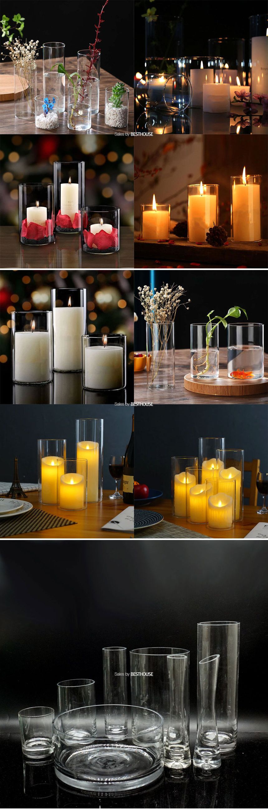 베하몰 원통 유리 화병 15x30cm/꽃병/유리병/유리꽃병/유리화병/글라스화병/글라스꽃병/인테리어화병/인테