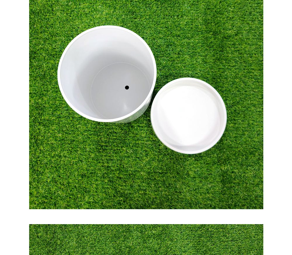 고강도 플라스틱 화분 원통형 20x30cm 화이트유광/플라스틱화분/플라스틱원통형화분/장식화분/디자인화분/