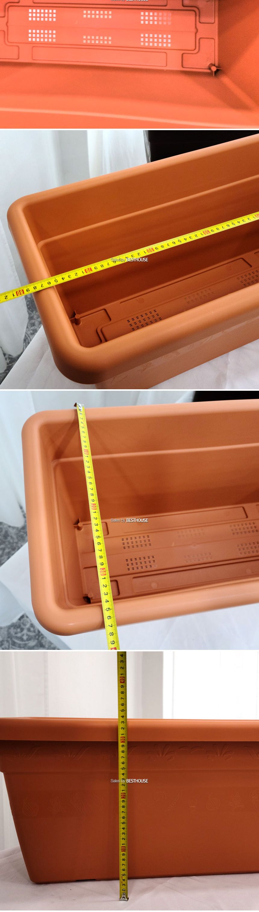 베란다 플라스틱 화분 가든2호 78x37cm/화분/깔끔한화분/심플화분/플라스틱화분/네모화분/모종화분/꽃화분/