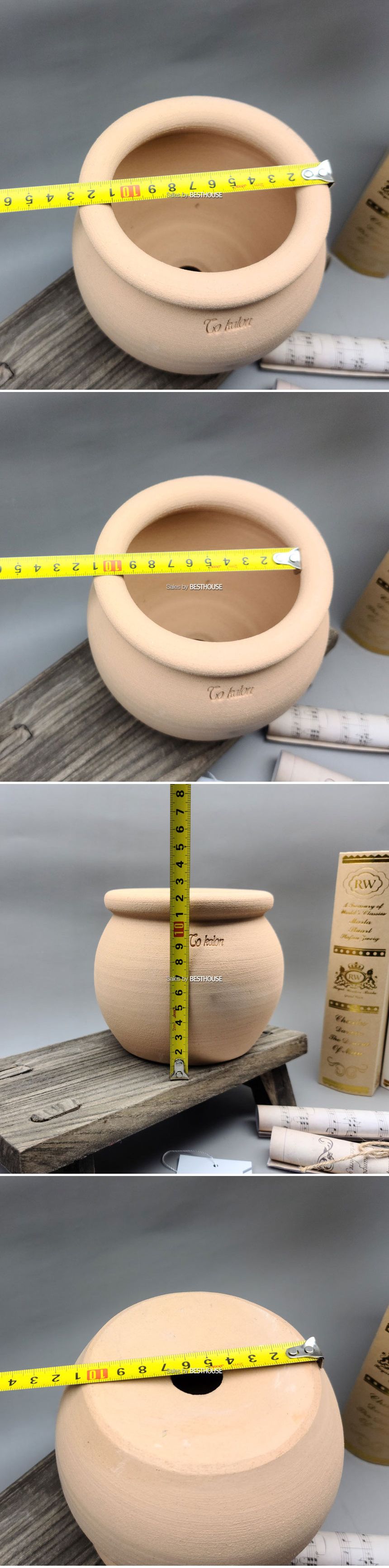 베하몰 수제토분 더칼론 T04 플랫허니자 13x12cm/빈티지화분/토분/빈티지토분/토기화분/인테리어화분/반려