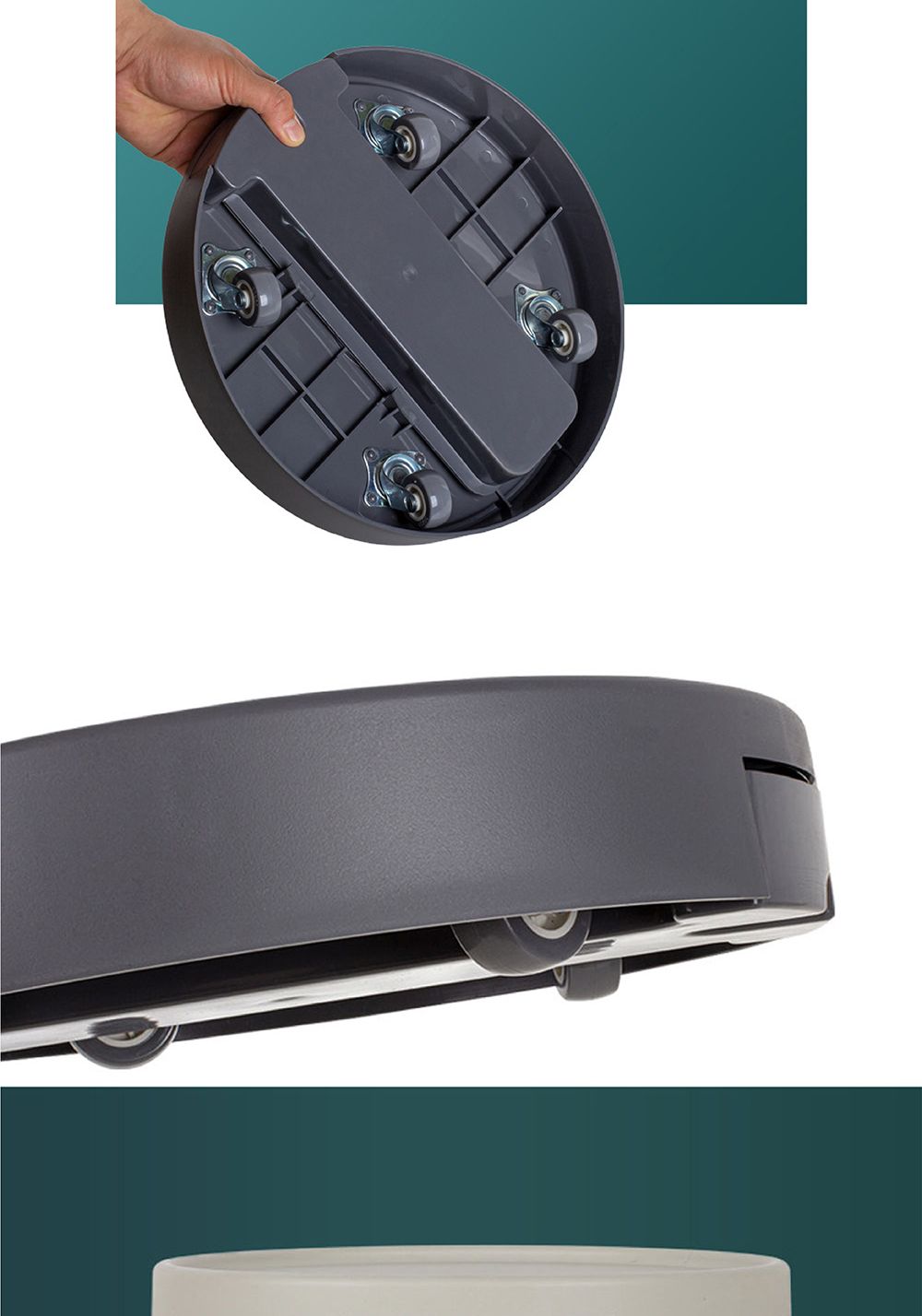 서랍형 히든바퀴 초슬림 화분받침(원형) 원형2호 31cm/화분받침/화분받힘대/화분받침대/원형화분받침/둥근