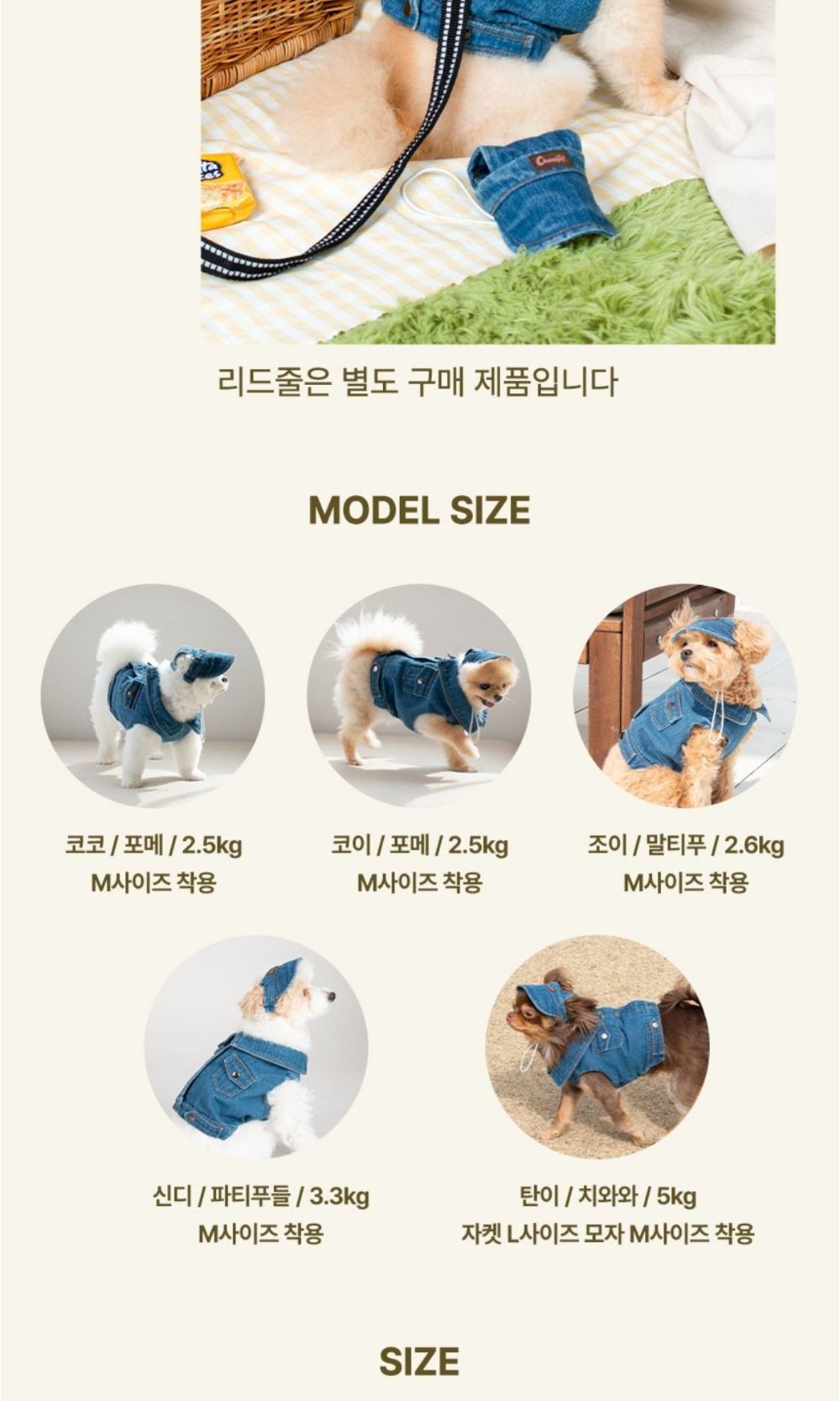 산책왕 데님 자켓 모자 세트/애완견옷/강아지옷/애견옷/반려견옷/강아지데님자켓/강아지청자켓/데님자켓모