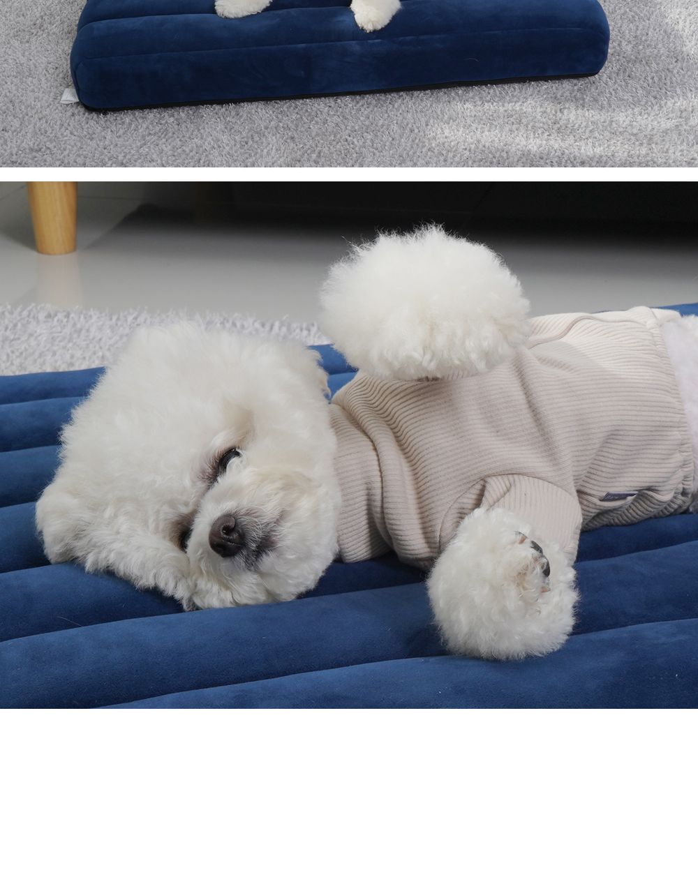 쿠쿠스 침대쿠션 대형 네이비/강아지쿠션/강아지방석/반려견쿠션/반려견쿠션/애견쿠션/애견방석/인테리어소