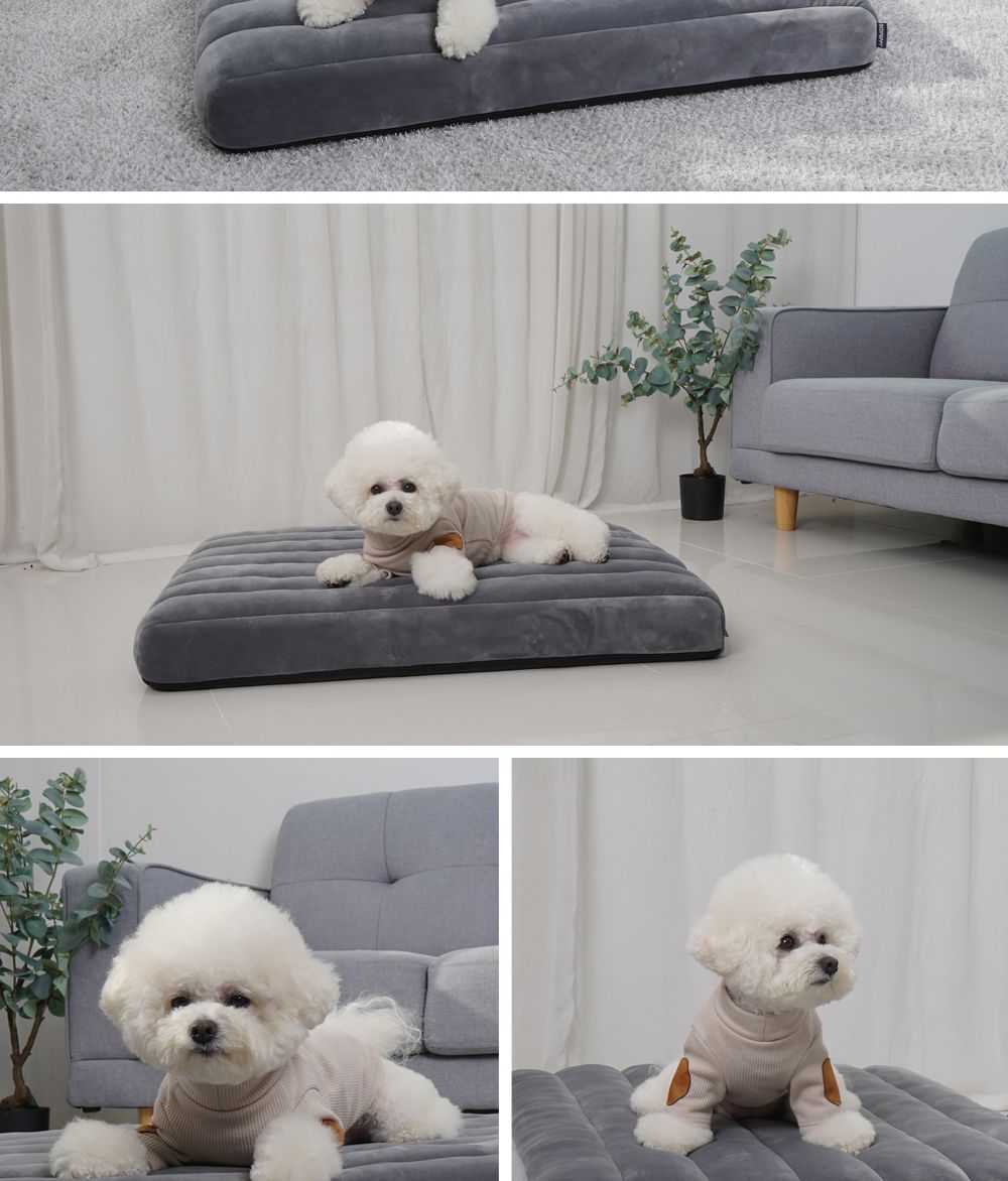 쿠쿠스 침대쿠션 대형 네이비/강아지쿠션/강아지방석/반려견쿠션/반려견쿠션/애견쿠션/애견방석/인테리어소