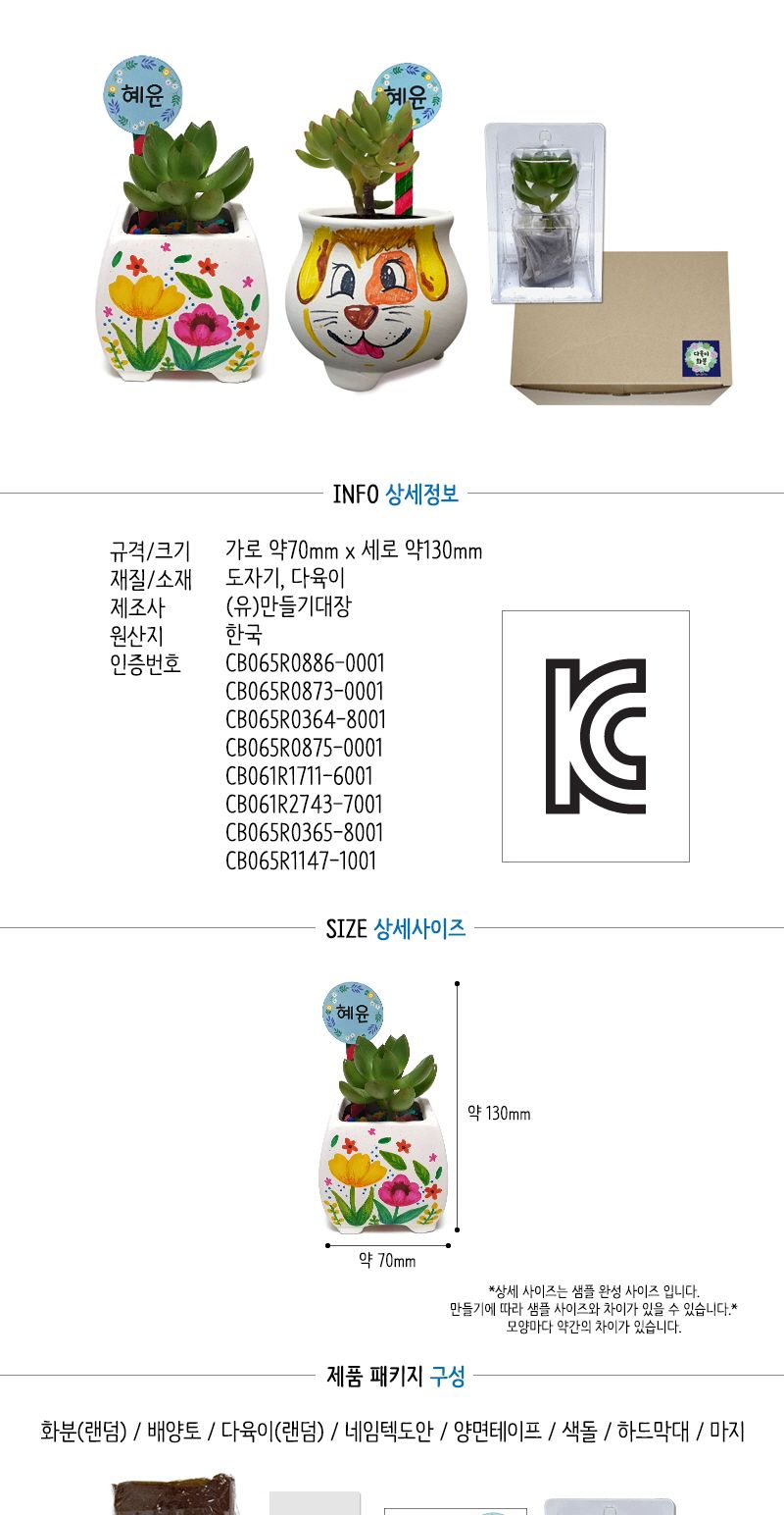 다육 식물 화분 꾸미기 세트 (식물보호케이스포함)/다육식물화분만들기/다육식물화분/다육이화분만들기/화
