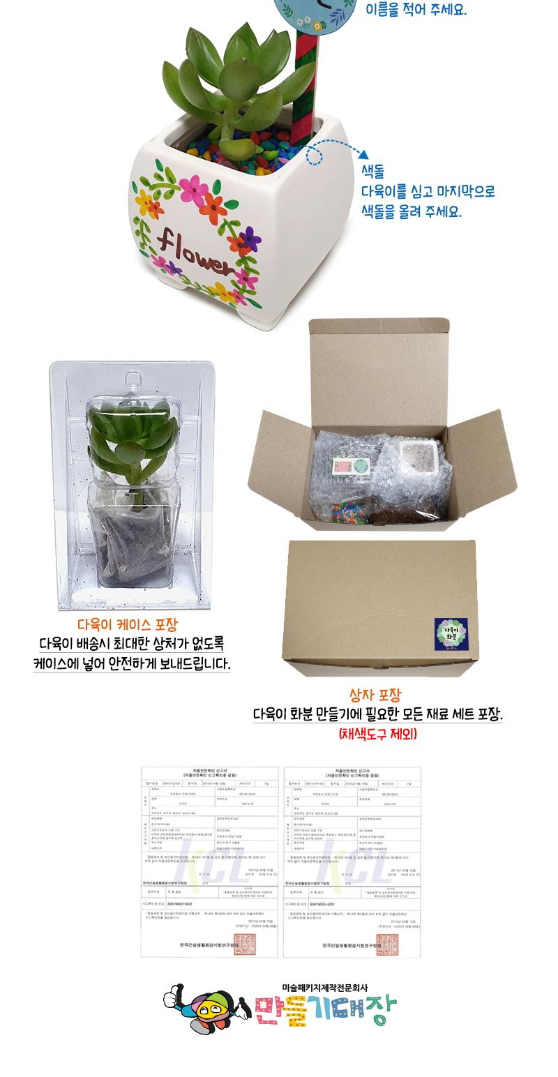 다육 식물 화분 꾸미기 세트 (식물보호케이스포함)/다육식물화분만들기/다육식물화분/다육이화분만들기/화