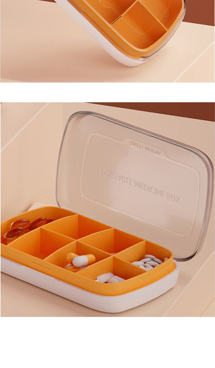 휴대용 알약 보관함 오렌지 계란수납 계란수납트레이 달걀수납 달걀보관함 계란보관함 냉장고정리함 에그케이스 계란정리함 달걀정리함 냉장고수납함