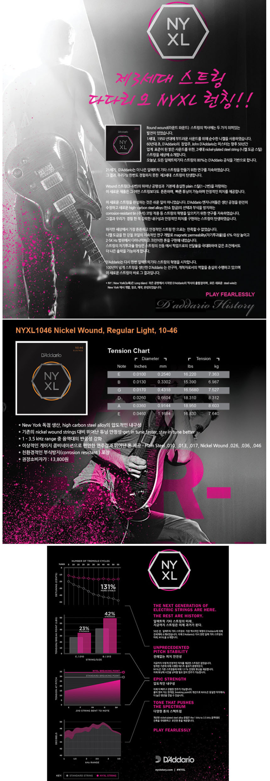 일렉기타줄 스트링 010-046 Cjf09 기타줄 기타스트링/기타줄/기타줄교체/교체용기타줄/기타악세사리/기타액