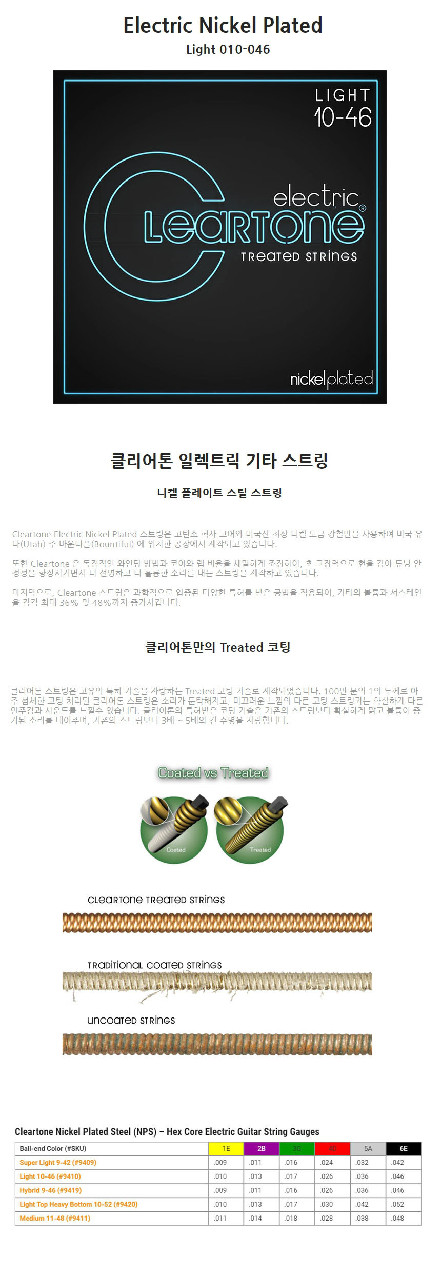 10-46 일렉기타스트링 LIGHT PFI2-26 일렉기타선/일렉기타스트링/일렉기타현세트/일렉스트링/일렉기타줄/기
