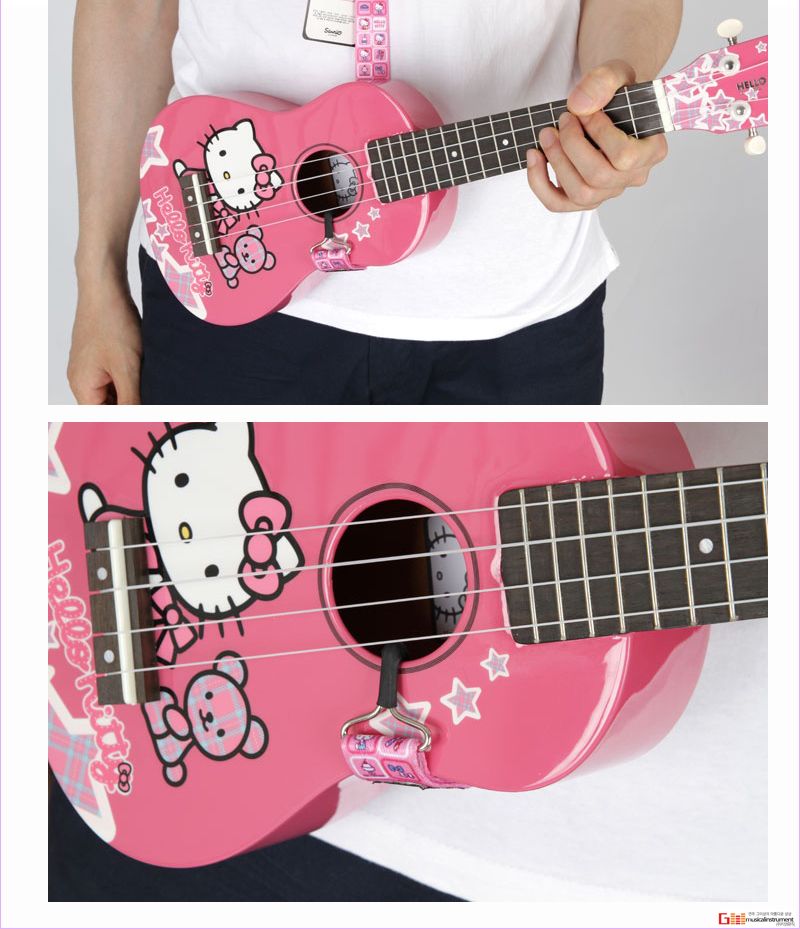 04 우쿨렐레스트랩 Hellokitty Ukulele Strap/기타용끈/기타용스트랩/기타스트랩/기타줄/기타멜방/기타끈/