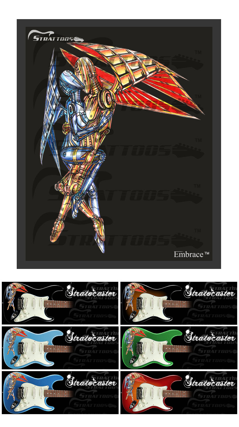 Embrace Sticker 기타 스티커/기타장식/기타꾸미기/기타스티커/기타튜닝스티커/악기스티커/스티커/악기장식