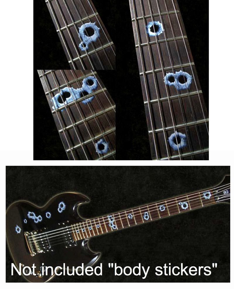 Contemporary Bullet 악기스티커 Holes 악기소품/기타꾸밈스티커/기타장식소품/악기데코/기타데코/악기스티