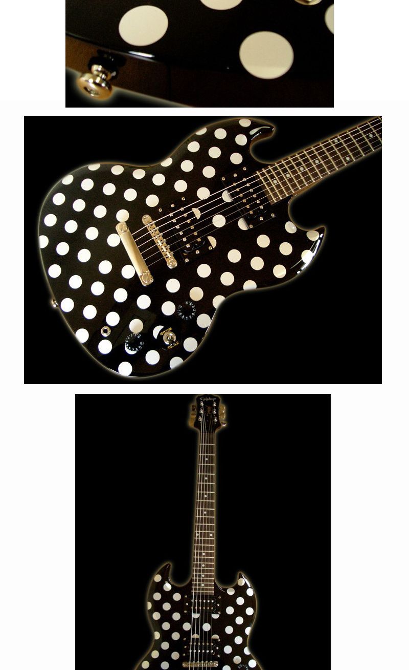 Body Sheet 1sheet 악기스티커 Dots Polka 데코용/기타꾸밈스티커/기타장식소품/악기데코/기타데코/악기스