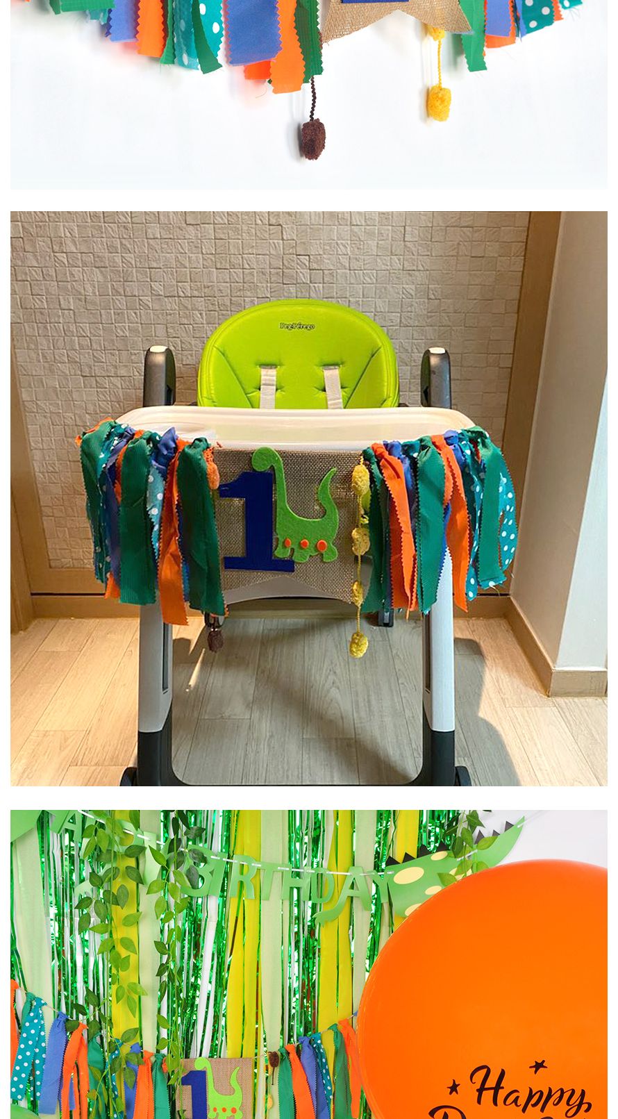 (PW) (패브릭리본첫돌가랜드) 파티 장식/인테리어가랜드/방꾸미기/파티용품/파티장식/파티벽장식/파티가랜