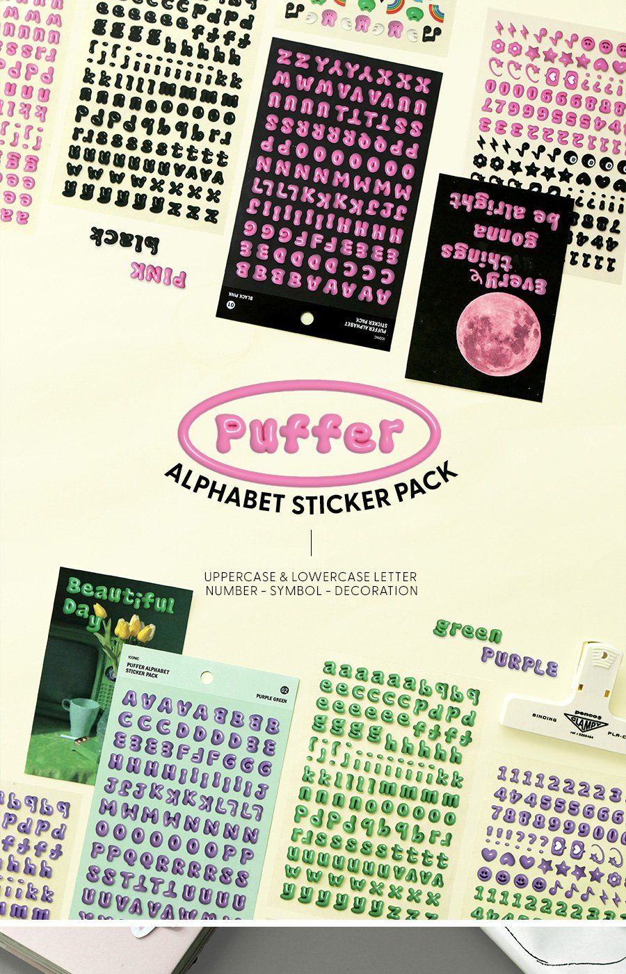 푸퍼 알파벳 스티커팩 다꾸 폴꾸/스티커/문구용스티커/팬시용스티커/모형스티커/알파벳스티커/영문스티커/
