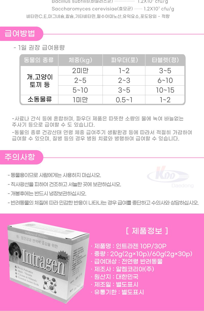 인트라젠 30p/영양보조제/강아지/애견영양제/애완용영양제/영양분보충제/영양보충제/애견/강아지영양제/애