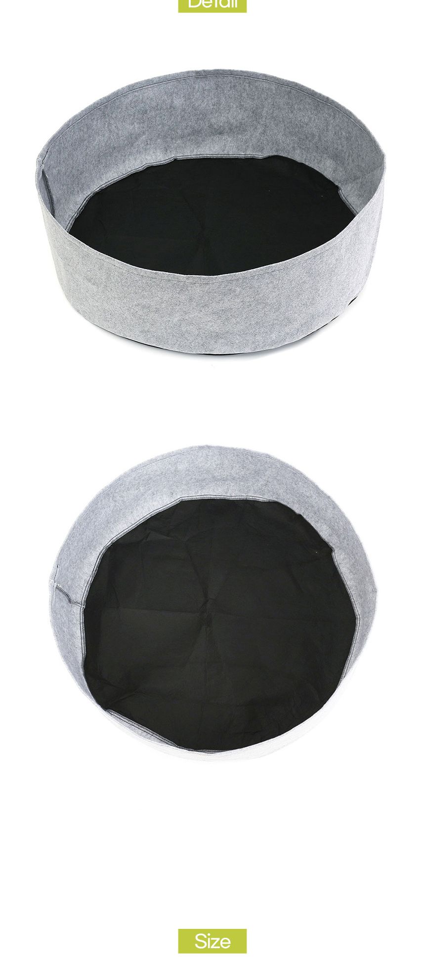 초록가든 베란다 텃밭 부직포 화분(70x30cm) (그레이)/베란다화분/텃밭화분/다용도화분/대형화분/텃밭가꾸