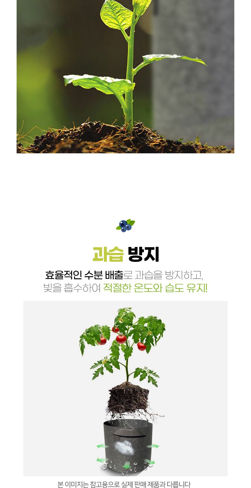 초록가든 베란다 텃밭 부직포 화분(70x30cm) (블랙)/부직포화분/블루베리화분/대형부직포화분/대형블루베리