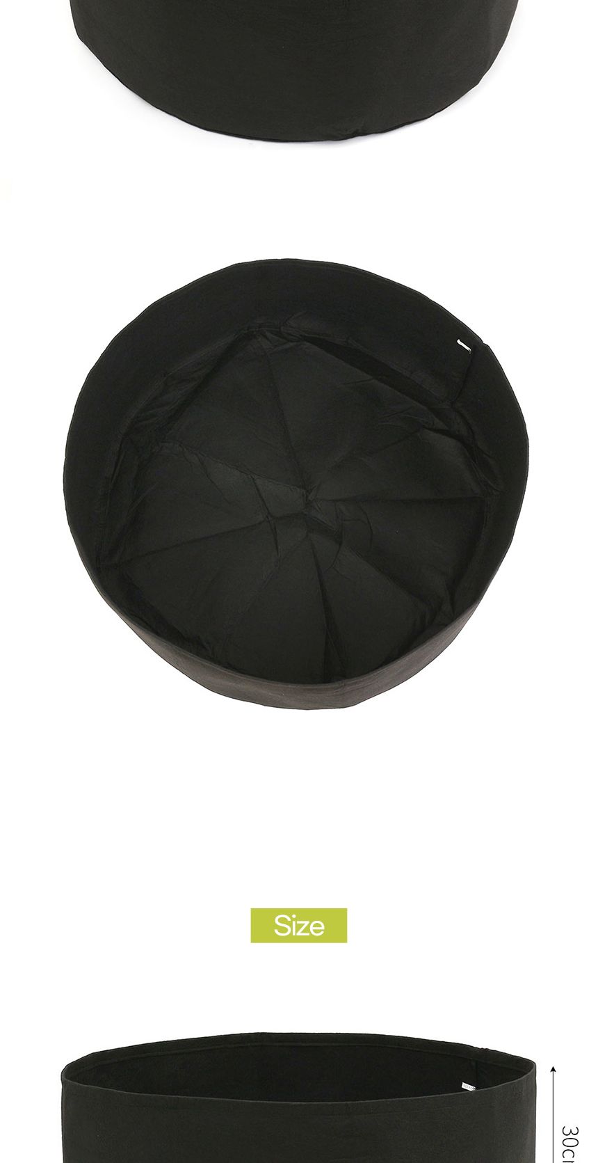 초록가든 베란다 텃밭 부직포 화분(70x30cm) (블랙)/부직포화분/블루베리화분/대형부직포화분/대형블루베리