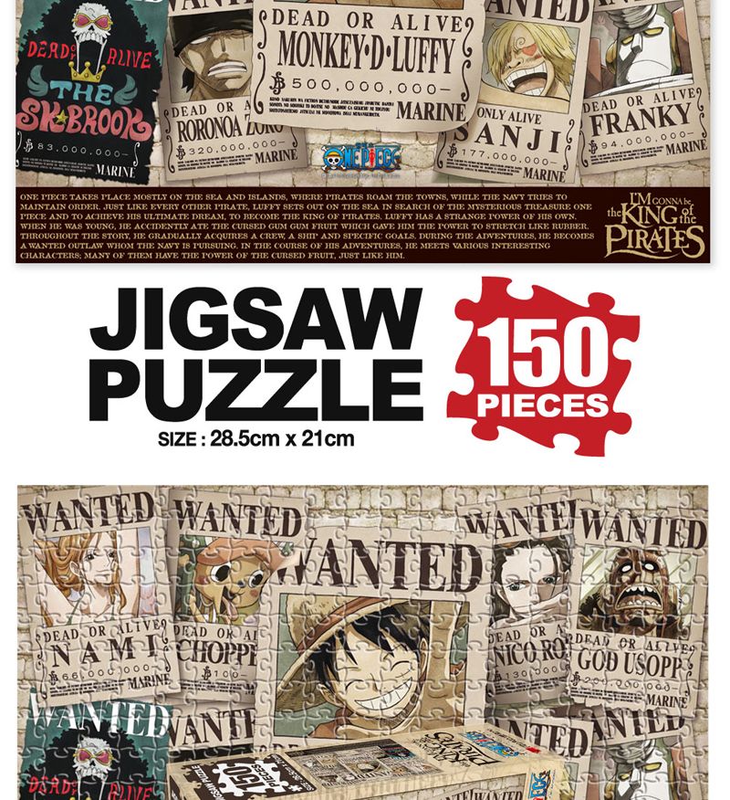 원피스 퍼즐 150P 뉴현상수배V2/퍼즐/직소퍼즐/150피스퍼즐/150퍼즐/취미/퍼즐/150피스퍼즐/150퍼즐/직소퍼