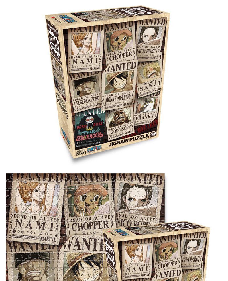 원피스 퍼즐 500P 뉴현상수배 버티컬/퍼즐/직소퍼즐/500피스퍼즐/500퍼즐/취미/퍼즐/500피스퍼즐/500퍼즐/