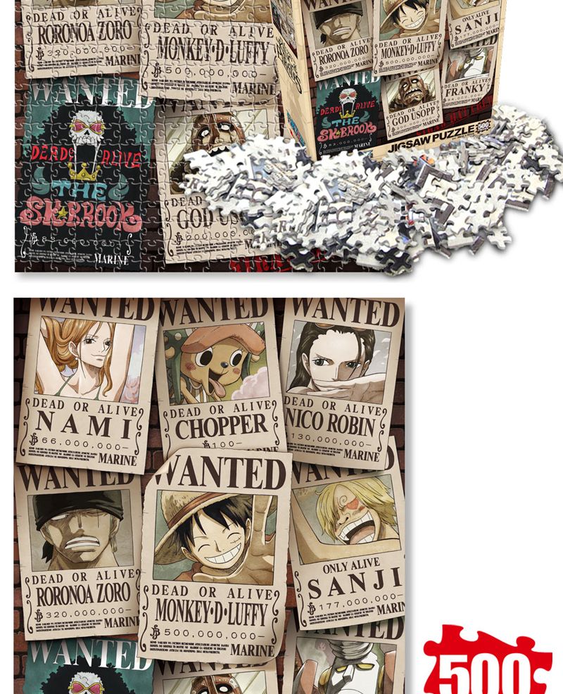 원피스 퍼즐 500P 뉴현상수배 버티컬/퍼즐/직소퍼즐/500피스퍼즐/500퍼즐/취미/퍼즐/500피스퍼즐/500퍼즐/