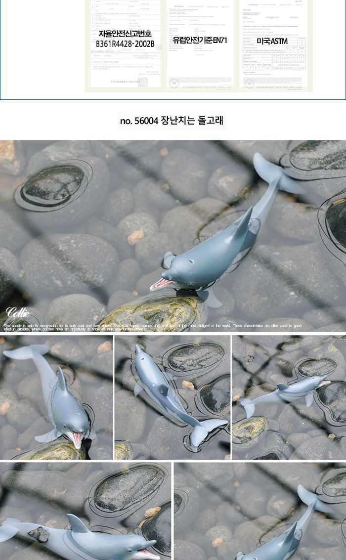 파포 해양동물 모형완구 장난치는 돌고래/동물모형완구/모형완구/입체모형완구/동물모형/동물입체모형완구/