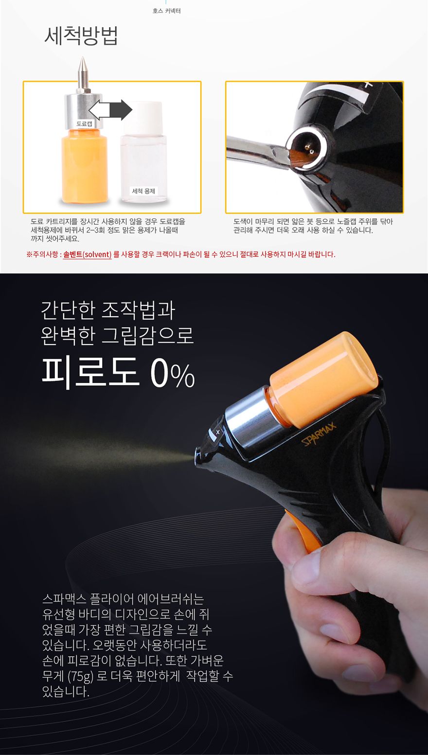 스파맥스 플라이어 에어브러쉬 0.4mm 도색용/프라모델공구/플라이어에어브러쉬/프라모델재료/에어브러쉬/에