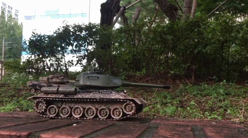 (2.4GHz)1 28 배틀탱크 세트 2.4GHz R C T-90 vs M1A2 (YAK237003SET) 에이브람스 탱크 무선모형 RC/RC카/
