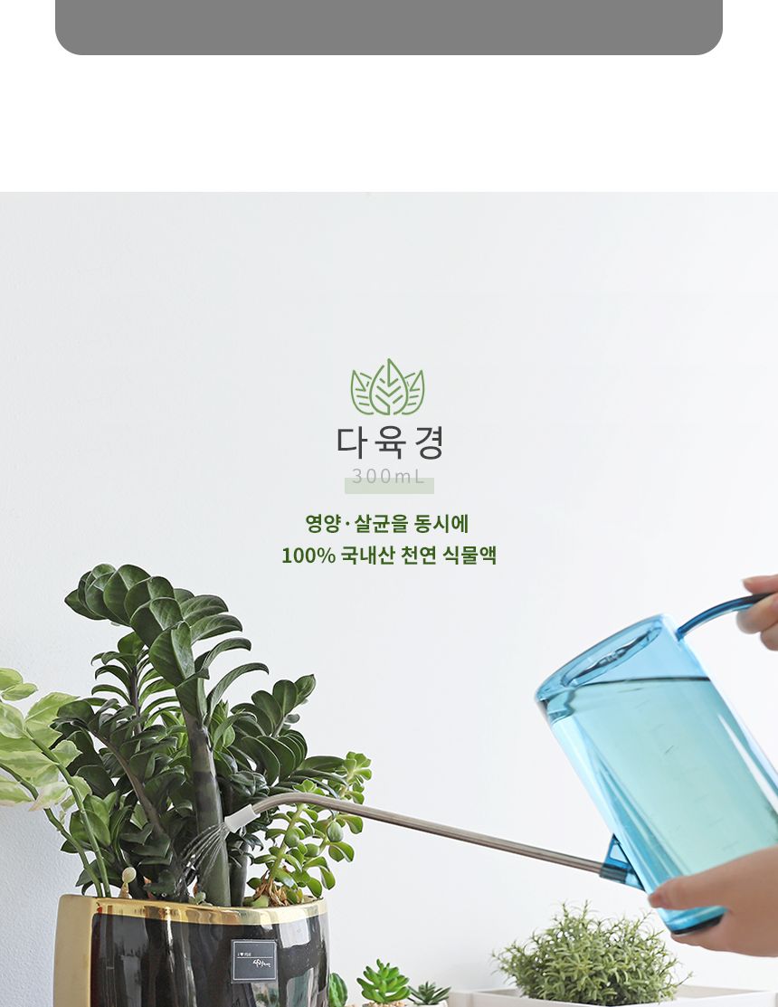 국산 식물영양 살균 다육경 플러스 300ml/다육/다육식물/다육이키우기/영양제/다육전용/식물/원예용/정원/