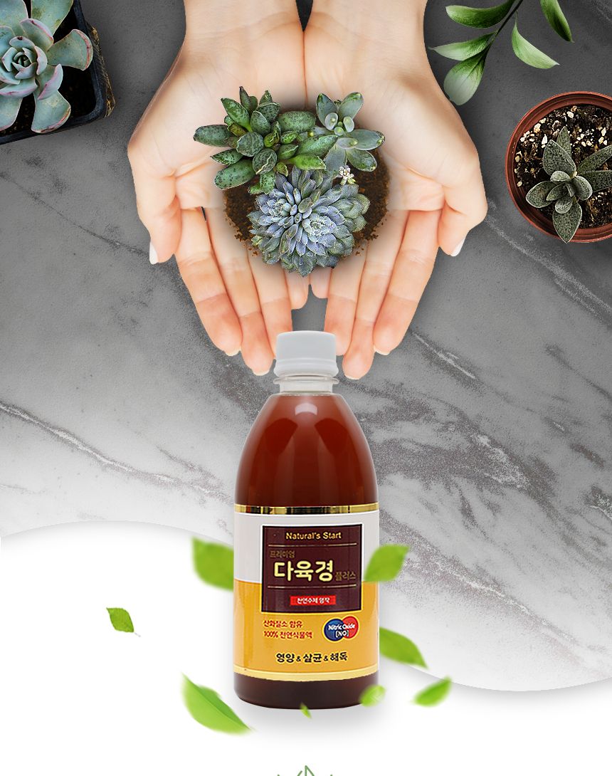 국산 식물영양 살균 다육경 플러스 500ml/다육이키우기/식물키우기/식물용비료/화분키우기/화분비료/다육/