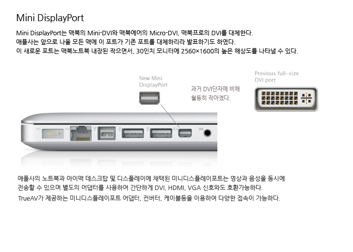 TrueAV Mini Displayport HDMI 어댑터 MDP변환/케이블/디스플레이/디스플레이케이블/미니디피케이블/디피케