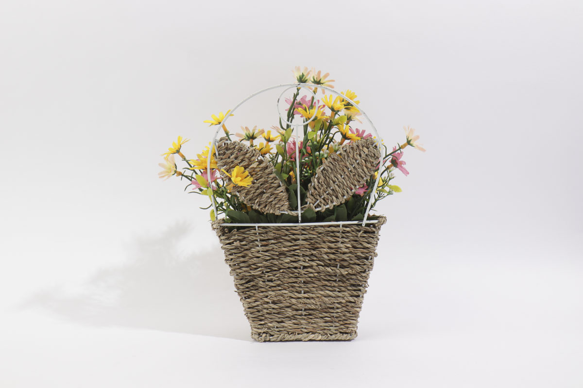 마가렛조화 바구니 화동 바구니 벽걸이 장식/조화/가짜꽃/인조꽃/인테리어꽃/테이블장식/화동바구니/인테리