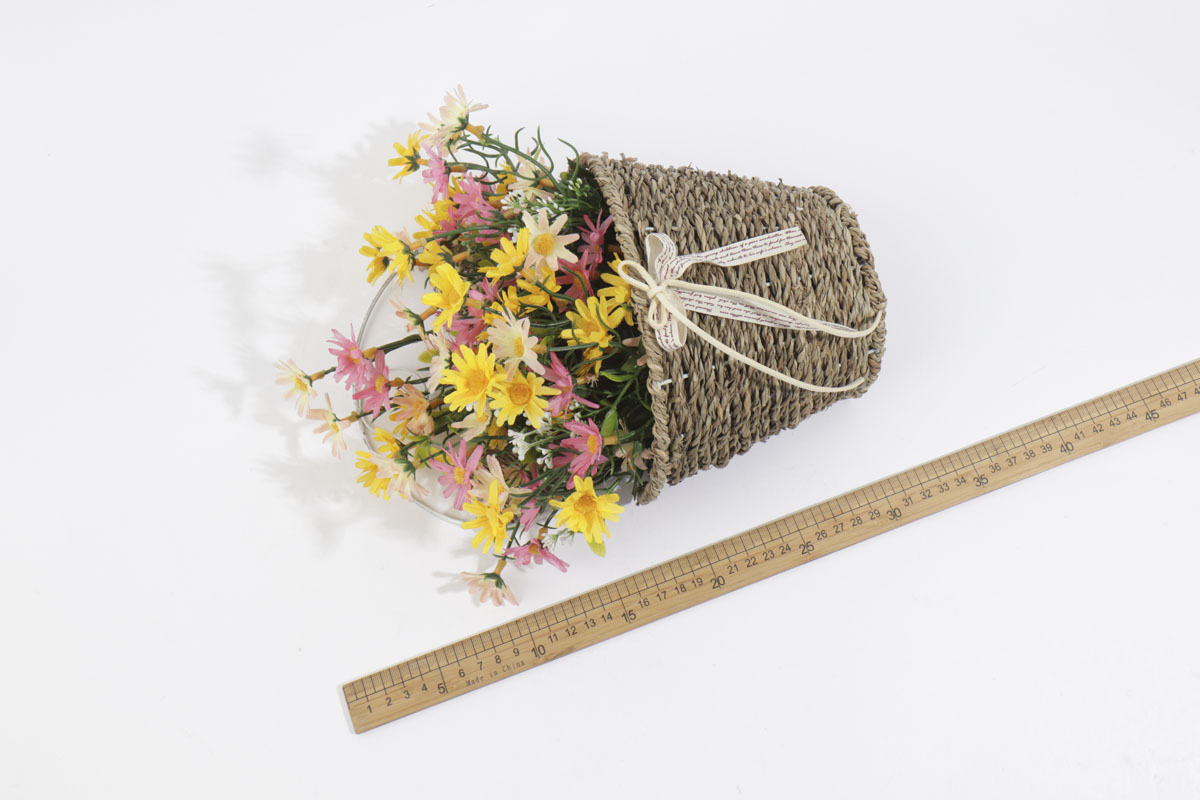 마가렛조화 바구니 화동 바구니 벽걸이 장식/조화/가짜꽃/인조꽃/인테리어꽃/테이블장식/화동바구니/인테리