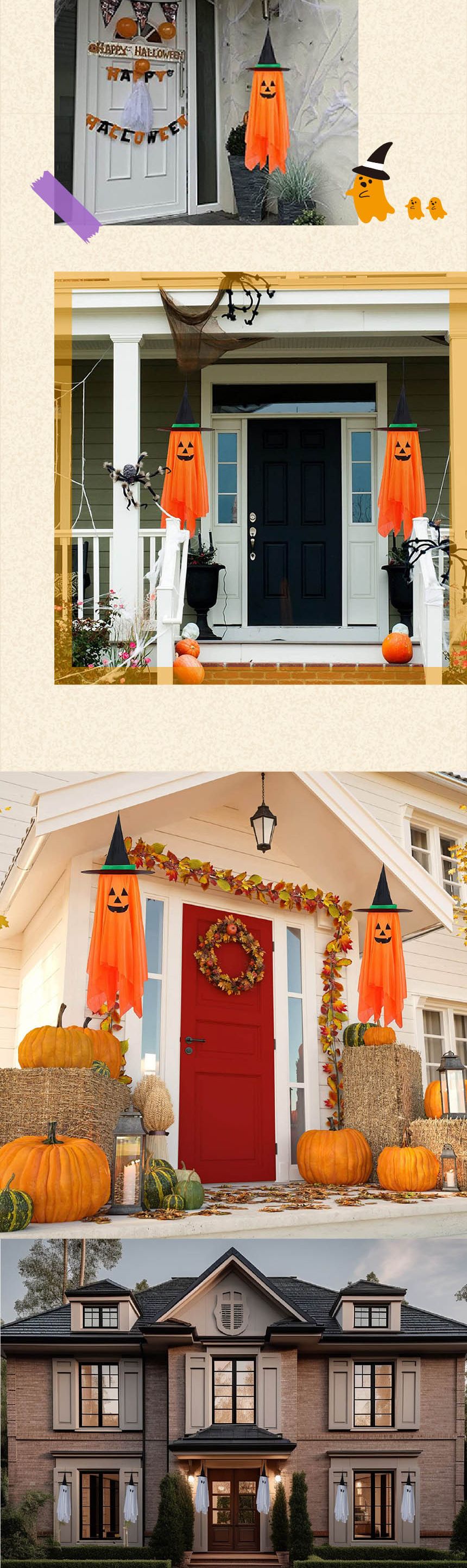 (청결공감) 할로윈 펌킨 고스트 유령모자/할로윈모자/할로윈파티소품/할로윈유령모자/할로윈호박모자/카페