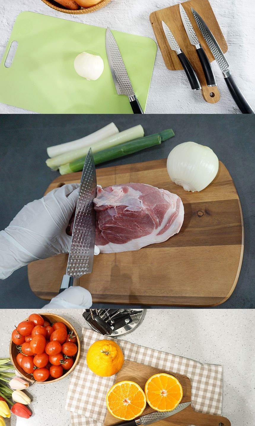 상상초월 엠보8종 주방칼세트 칼블럭 칼집 독일칼세트/칼세트/혼수준비/식도세트/도루코칼/도루코식도/도루